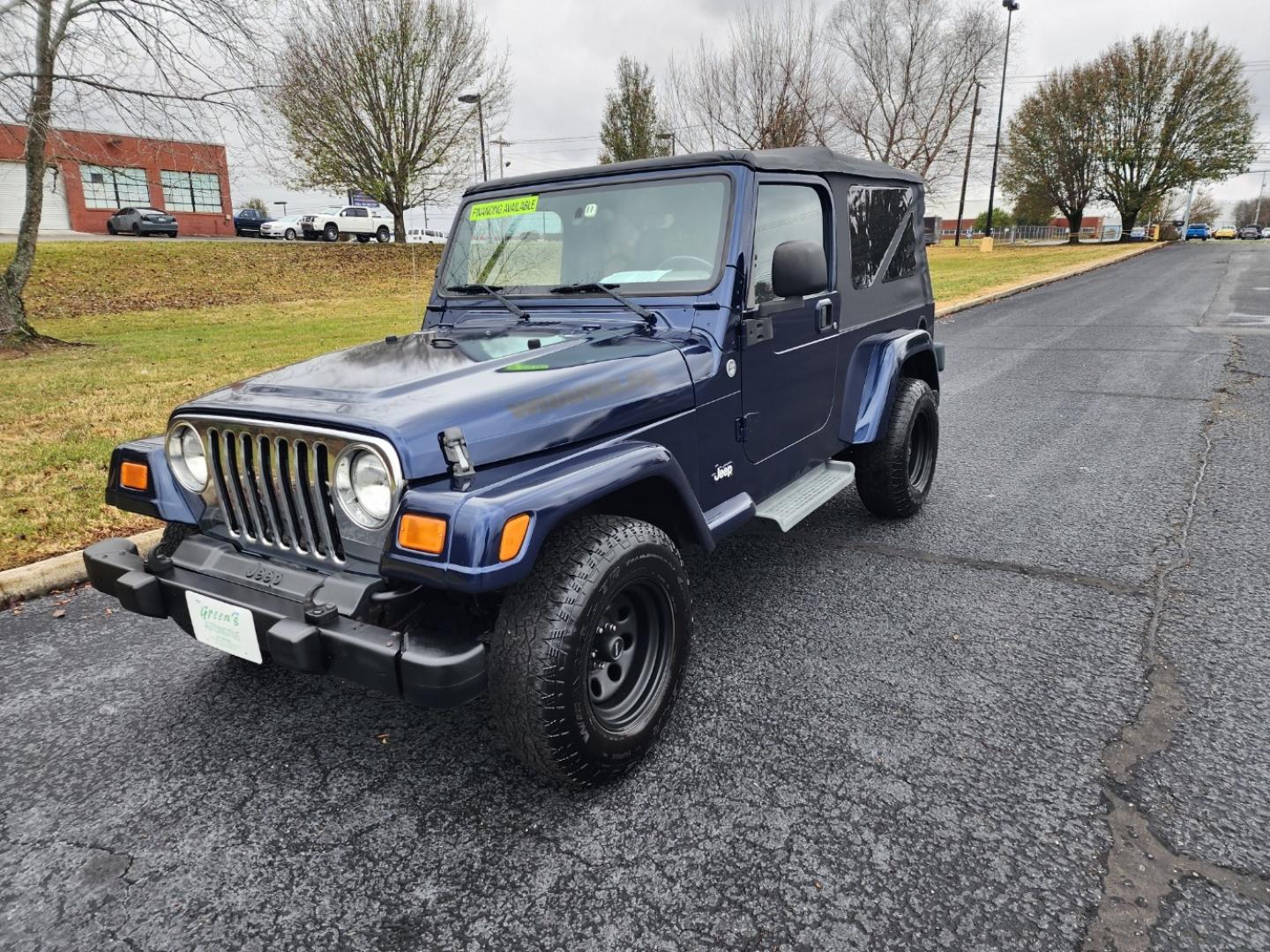 2006 Blue /Black Jeep Wrangler Unlimited (1J4FA44SX6P) with an 4.0L L6 OHV 12V engine, Automatic transmission, located at 1221 Madison St., Shelbyville, TN, 37160, (931) 680-9439, 0.000000, 0.000000 - Photo#0